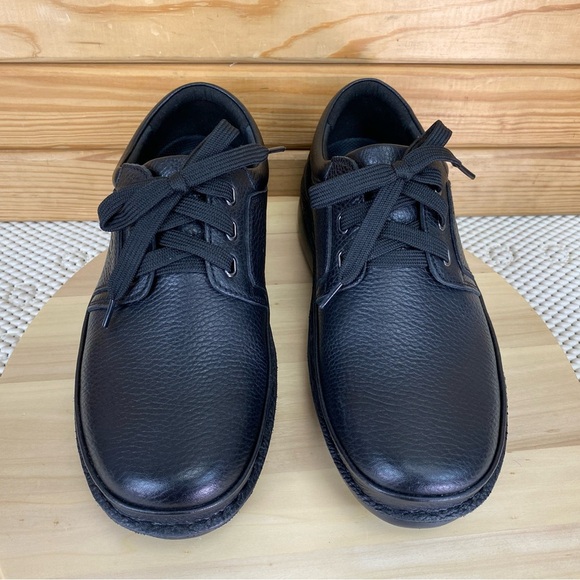 Propet Villager Diabetic Pebbled Leather Black Oxford Shoes M4070 Men's 10 X(3E) - Picture 2 of 12